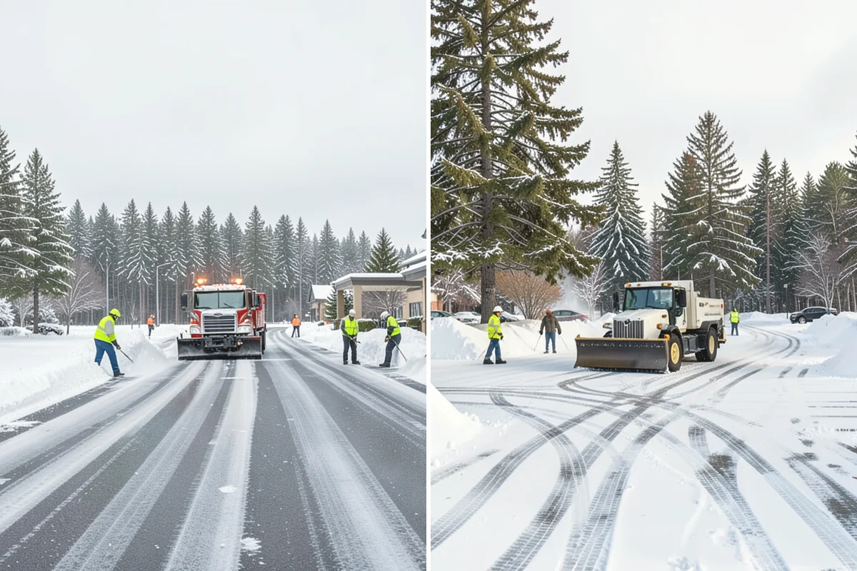 Asphalt Driveway Deicing in Tukwila, King County, WA - Check the surface temperature and existing ice bond