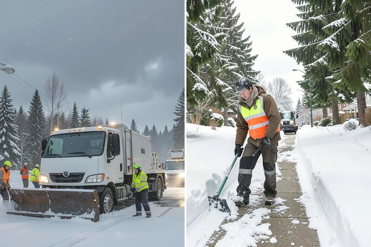 Asphalt Driveway Deicing in University Place, Pierce County, WA - Check the surface temperature and existing ice bond