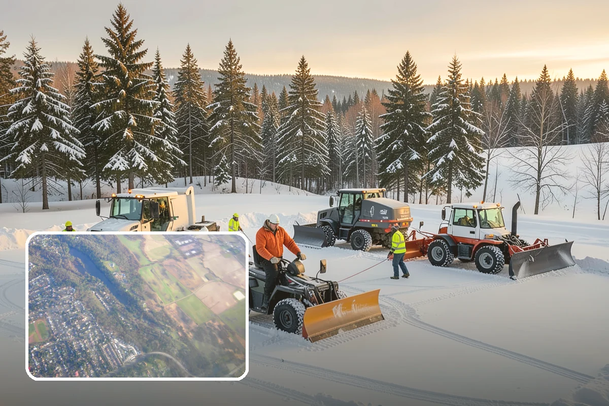 Asphalt Driveway Snow Removal in Algona, King County, WA - Clears fully to the asphalt surface