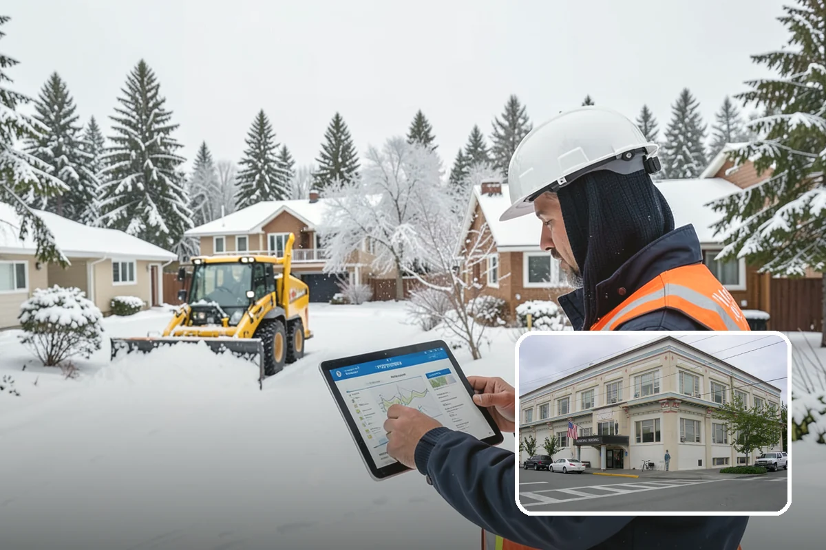 Asphalt Driveway Snow Removal in Anacortes, Skagit County, WA - Clears fully to the asphalt surface