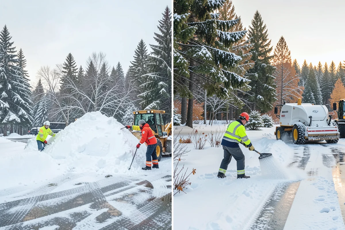 Asphalt Driveway Snow Removal in Beaux Arts Village, King County, WA - We clear snow down to the asphalt