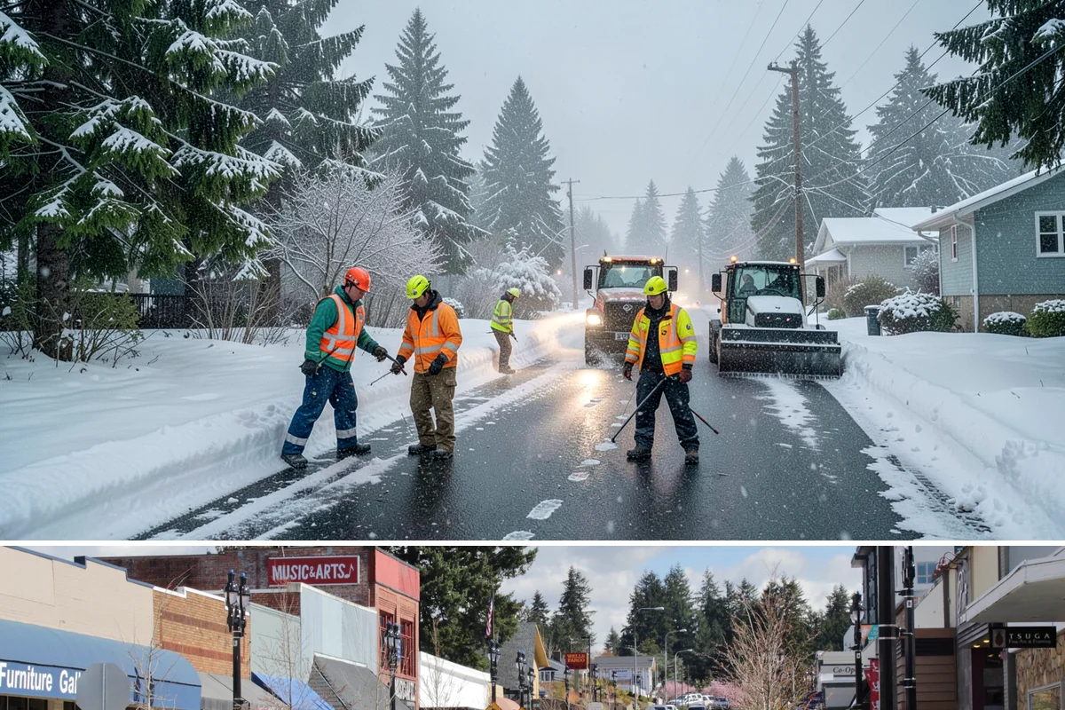 Asphalt Driveway Snow Removal in Bothell, King County, WA - Asphalt driveway service is most needed during the icy nights of midwinter.