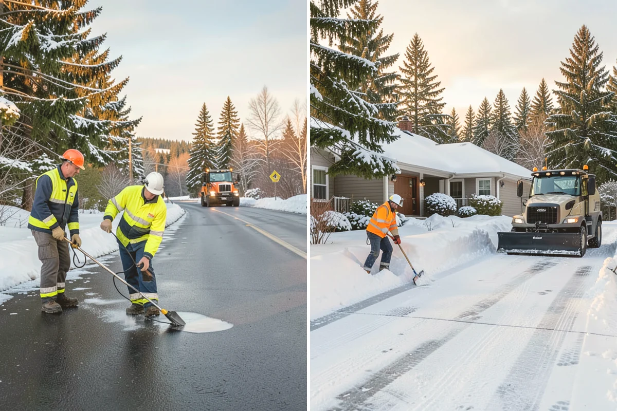Asphalt Driveway Snow Removal in Brier, Snohomish County, WA - We clear snow down to the asphalt