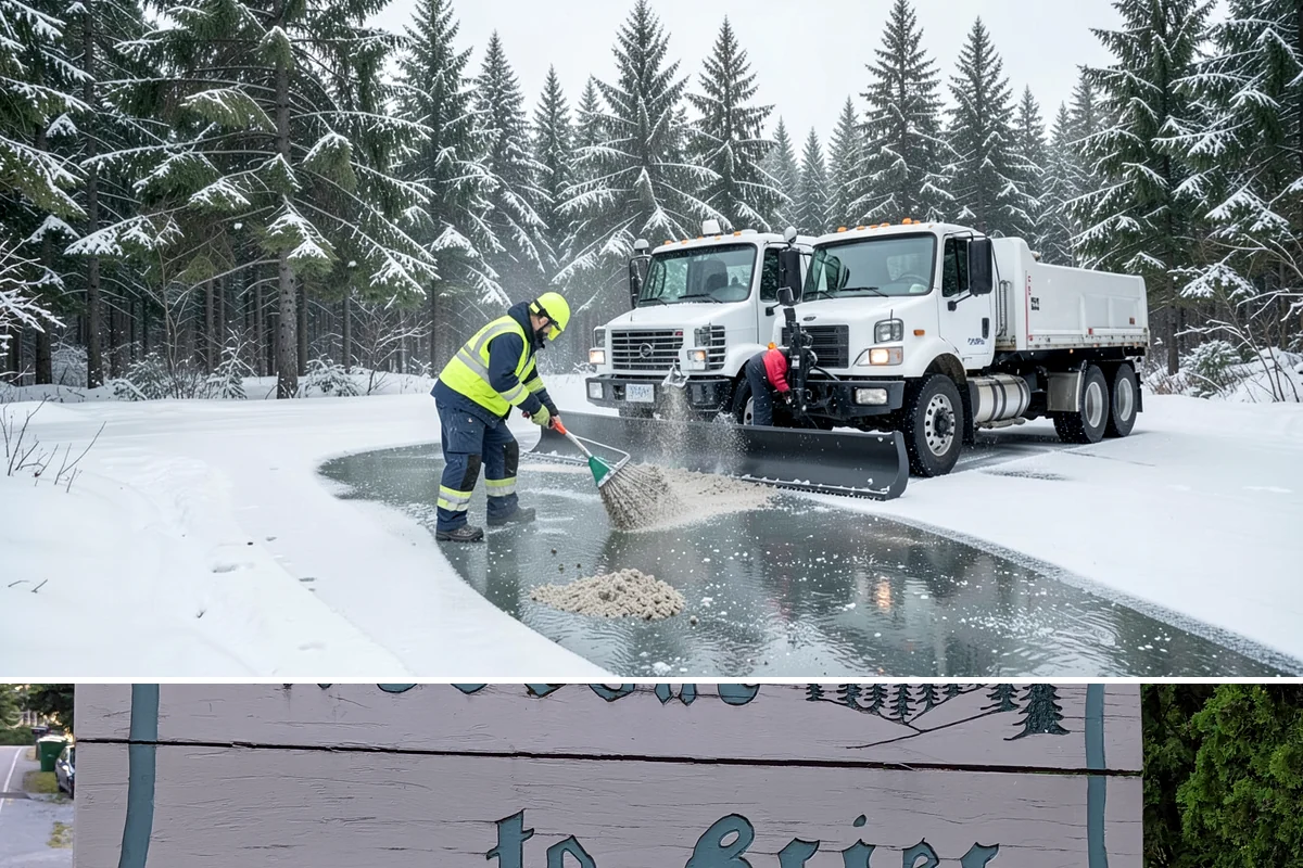 Asphalt Driveway Snow Removal in Brier, Snohomish County, WA - Asphalt driveway service is most needed during the icy nights of midwinter.