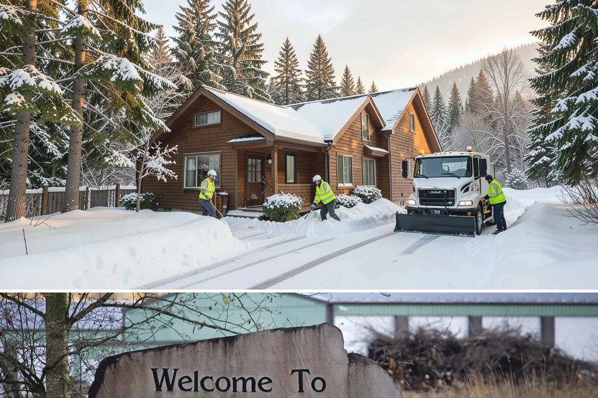 Asphalt Driveway Snow Removal in Buckley, Pierce County, WA - Asphalt driveway service is most needed during the icy nights of midwinter.