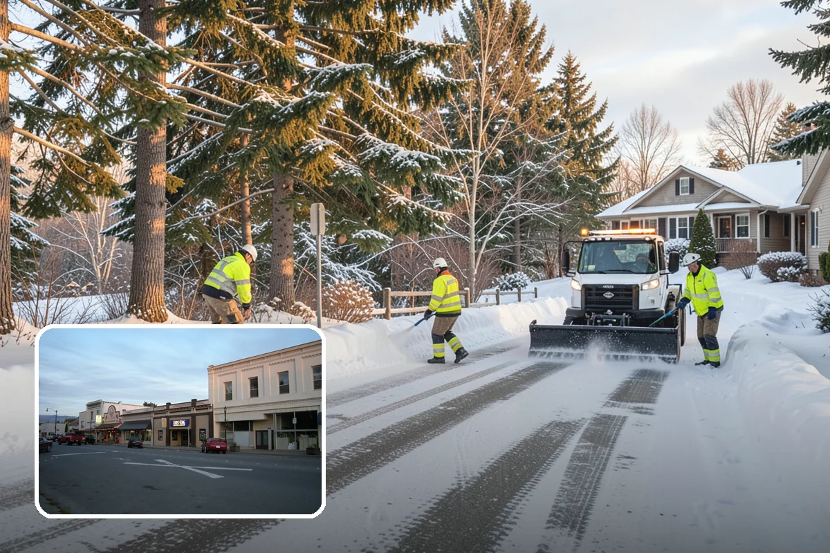 Asphalt Driveway Snow Removal in Burlington, Skagit County, WA - Clears fully to the asphalt surface