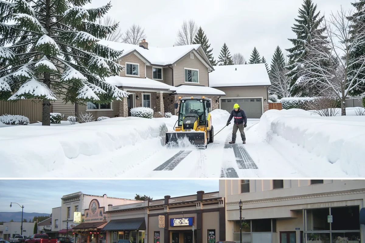 Asphalt Driveway Snow Removal in Burlington, Skagit County, WA - Asphalt driveway service is most needed during the icy nights of midwinter.