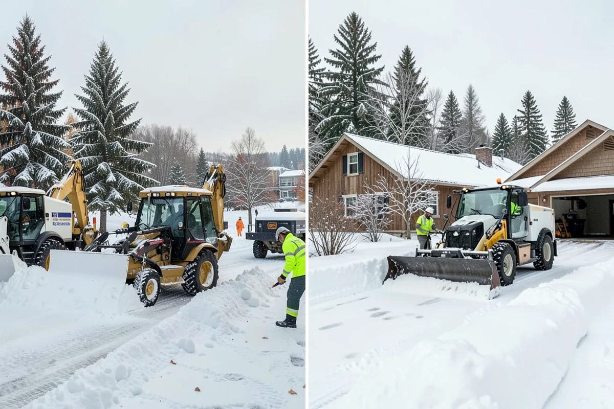 Asphalt Driveway Snow Removal in Clyde Hill, King County, WA - We clear snow down to the asphalt