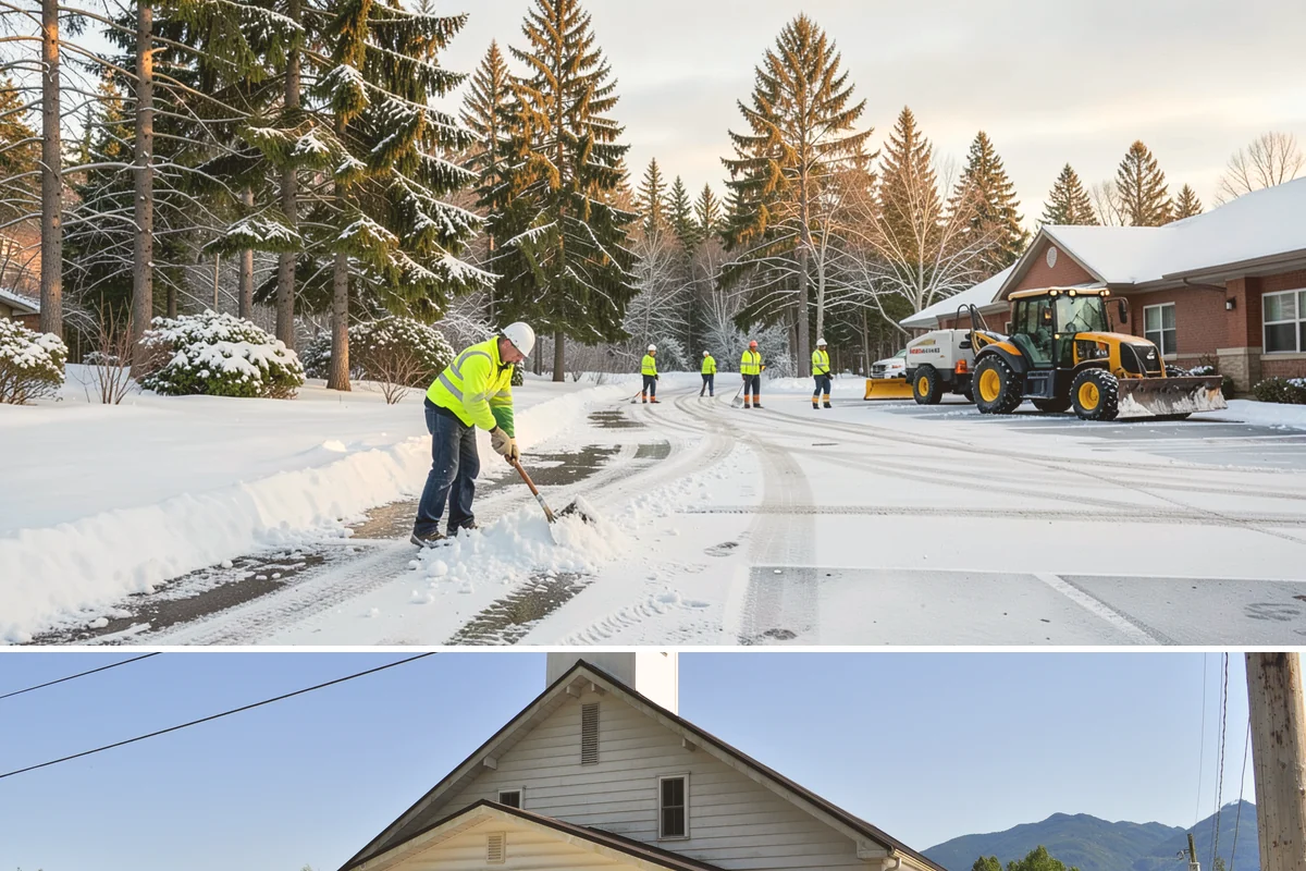 Asphalt Driveway Snow Removal in Concrete, Skagit County, WA - Asphalt driveway service is most needed during the icy nights of midwinter.