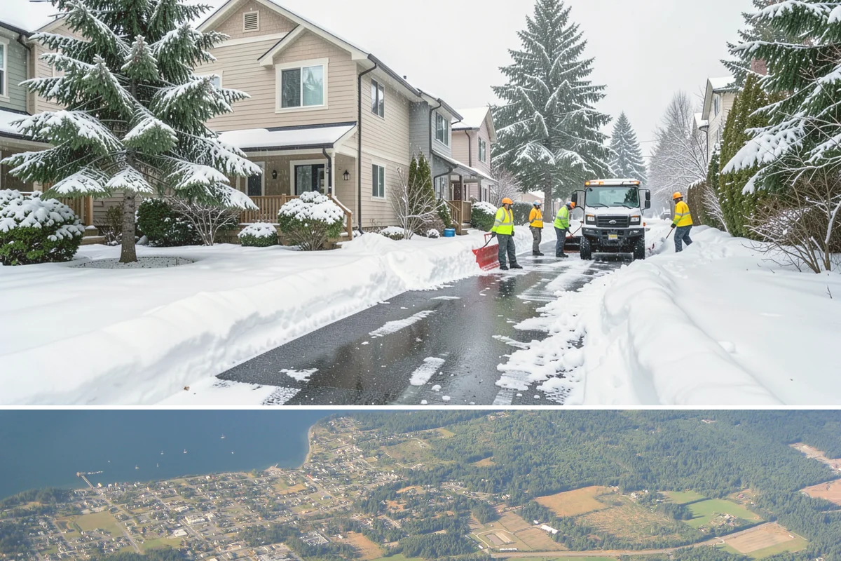 Asphalt Driveway Snow Removal in Coupeville, Island County, WA - Asphalt driveway service is most needed during the icy nights of midwinter.