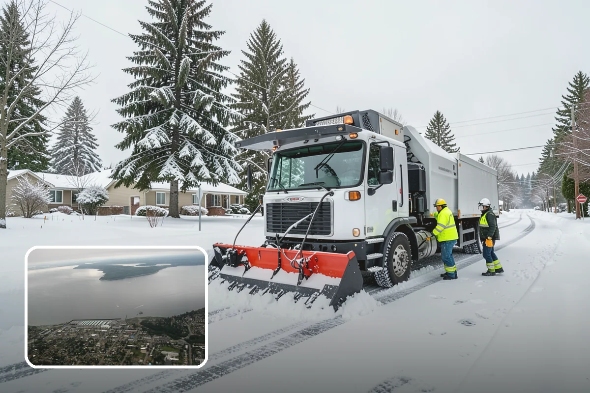 Asphalt Driveway Snow Removal in Des Moines, King County, WA - Clears fully to the asphalt surface