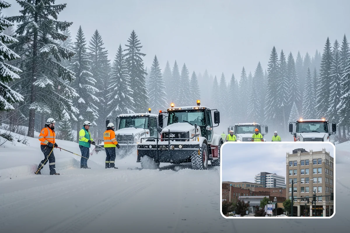 Asphalt Driveway Snow Removal in Everett, Snohomish County, WA - Clears fully to the asphalt surface