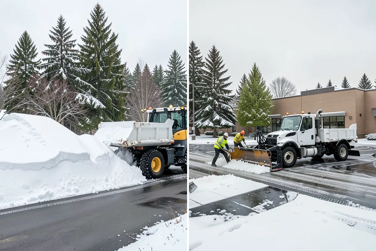 Asphalt Driveway Snow Removal in Fircrest, Pierce County, WA - We clear snow down to the asphalt
