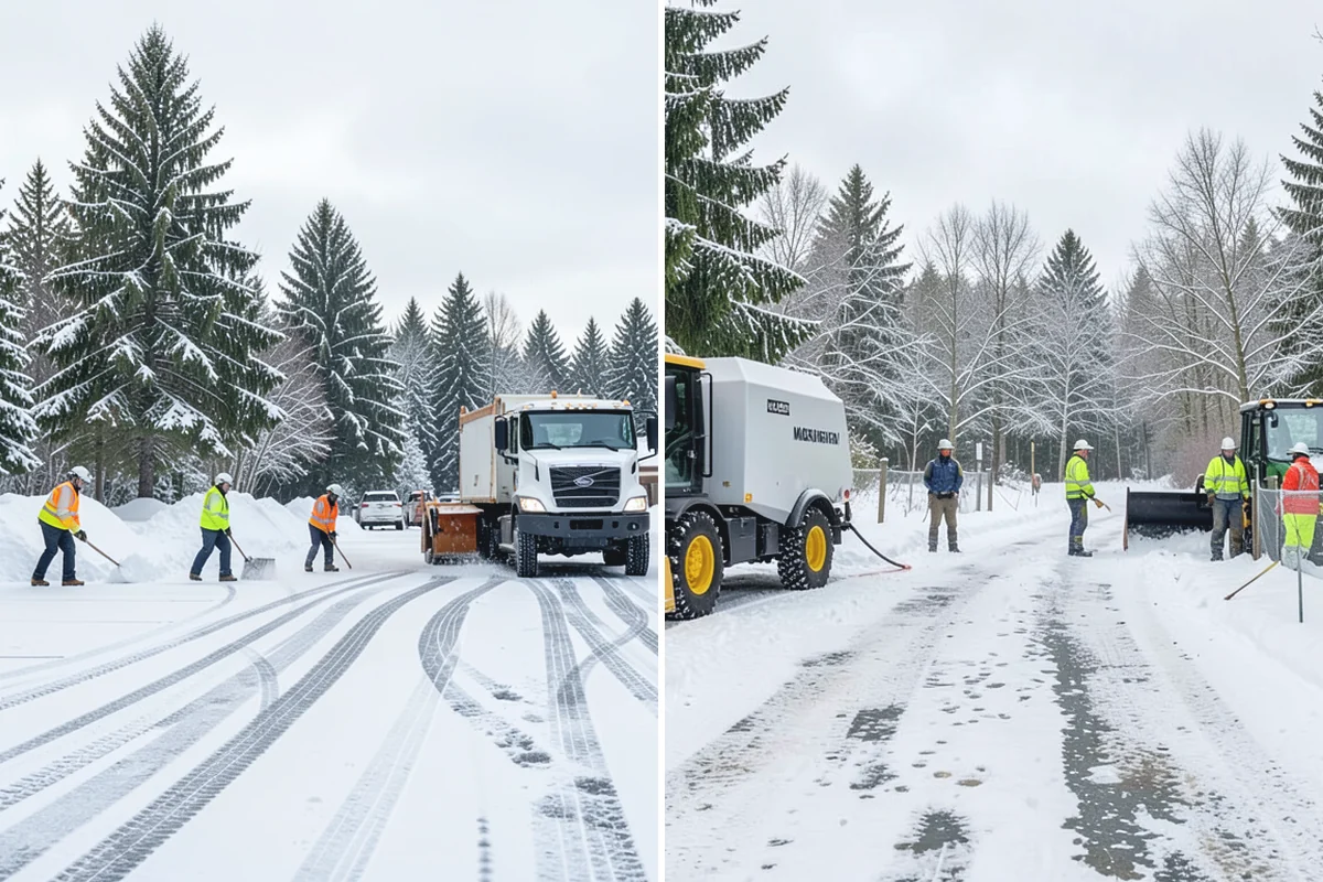 Asphalt Driveway Snow Removal in Gold Bar, Snohomish County, WA - We clear snow down to the asphalt