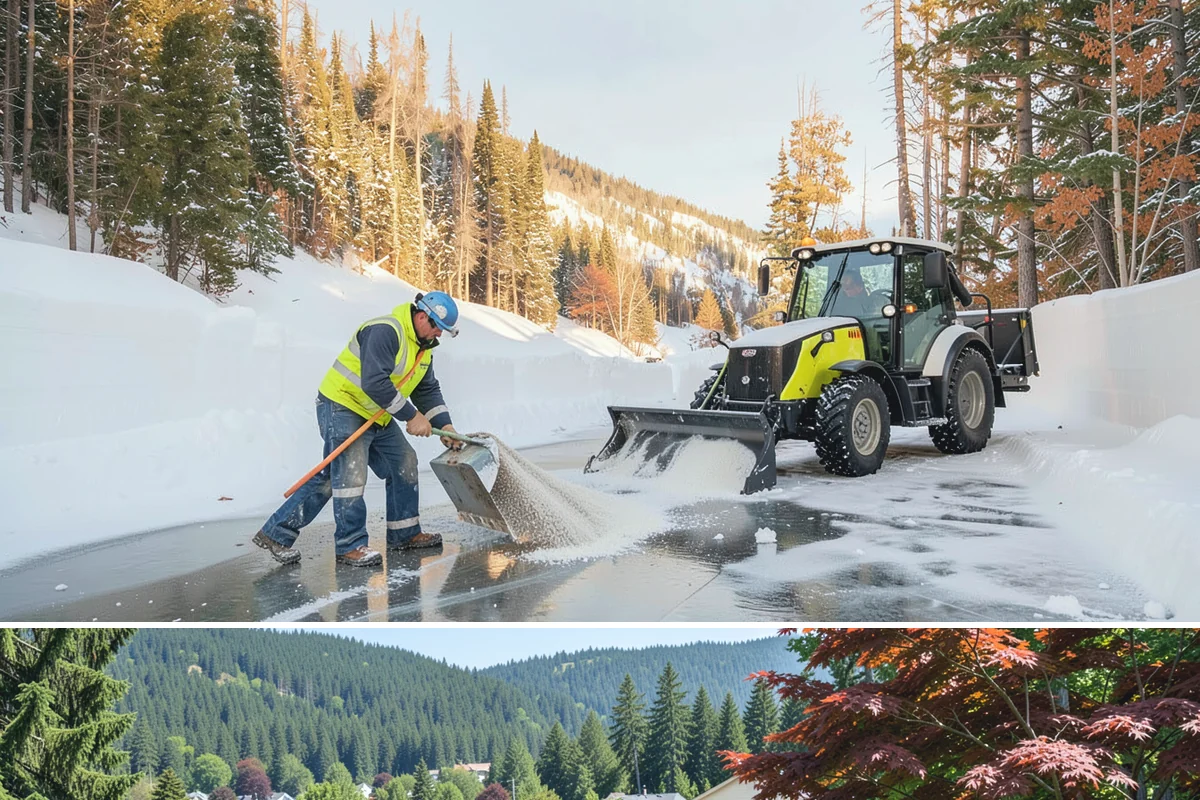 Asphalt Driveway Snow Removal in Index, Snohomish County, WA - Asphalt driveway service is most needed during the icy nights of midwinter.