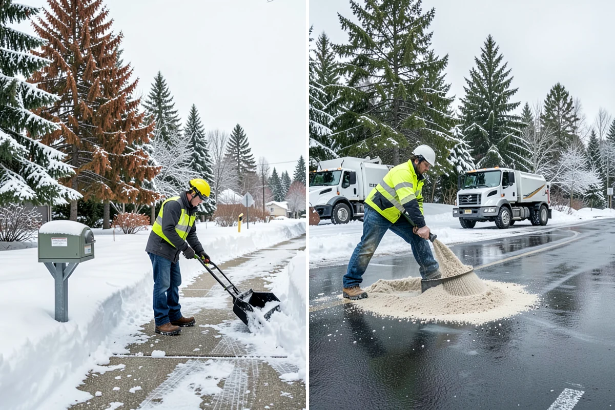 Asphalt Driveway Snow Removal in Kenmore, King County, WA - We clear snow down to the asphalt