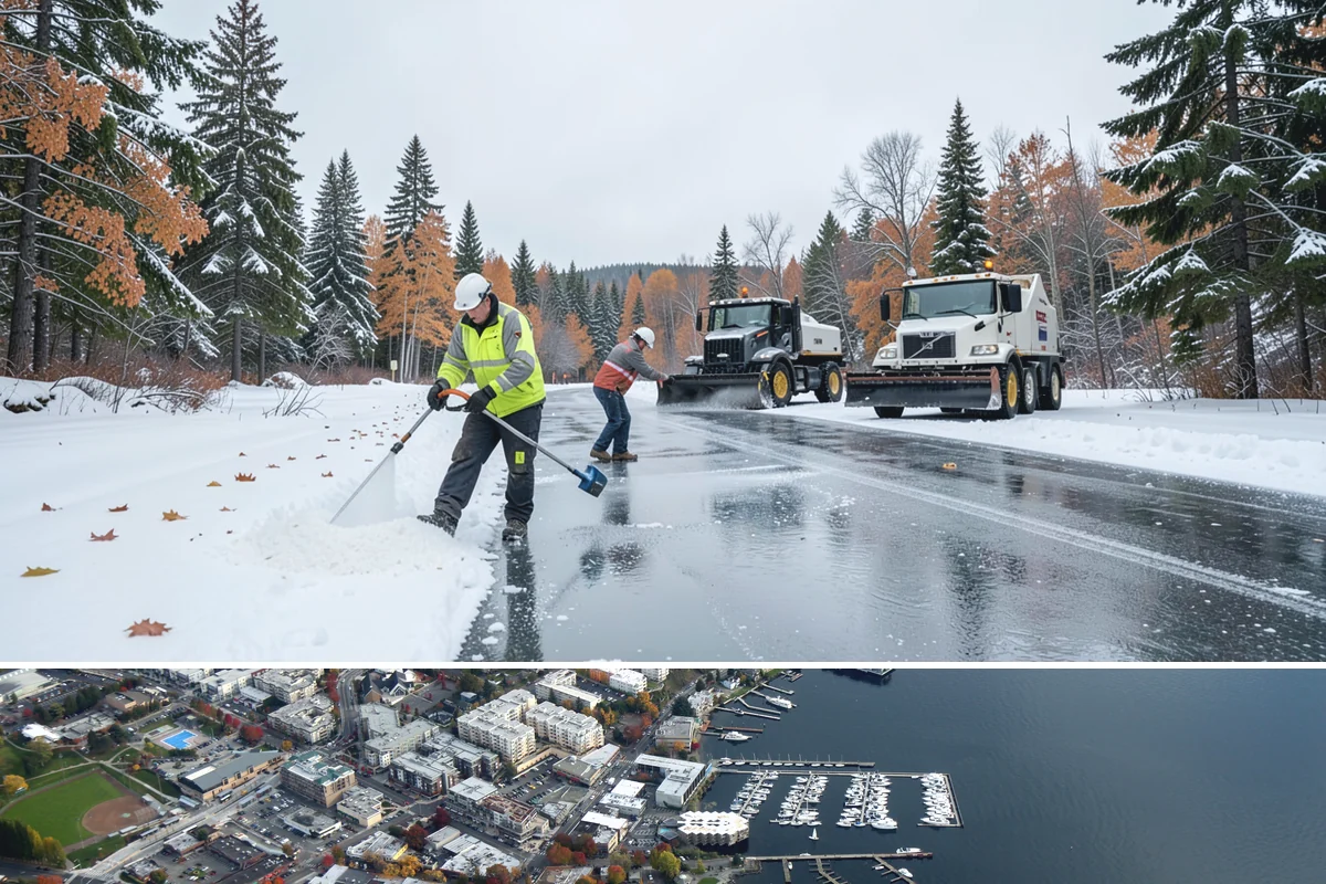 Asphalt Driveway Snow Removal in Kirkland, King County, WA - Asphalt driveway service is most needed during the icy nights of midwinter.