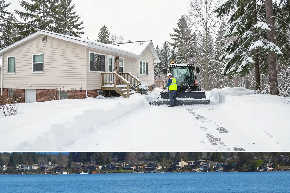 Asphalt Driveway Snow Removal in Lake Stevens, Snohomish County, WA - Asphalt driveway service is most needed during the icy nights of midwinter.