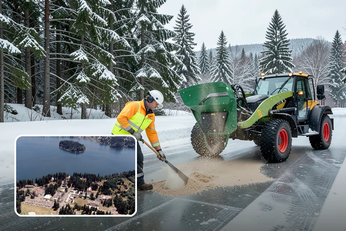 Asphalt Driveway Snow Removal in Lakewood, Pierce County, WA - Clears fully to the asphalt surface