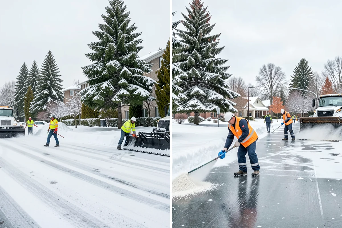 Asphalt Driveway Snow Removal in Lakewood, Pierce County, WA - We clear snow down to the asphalt