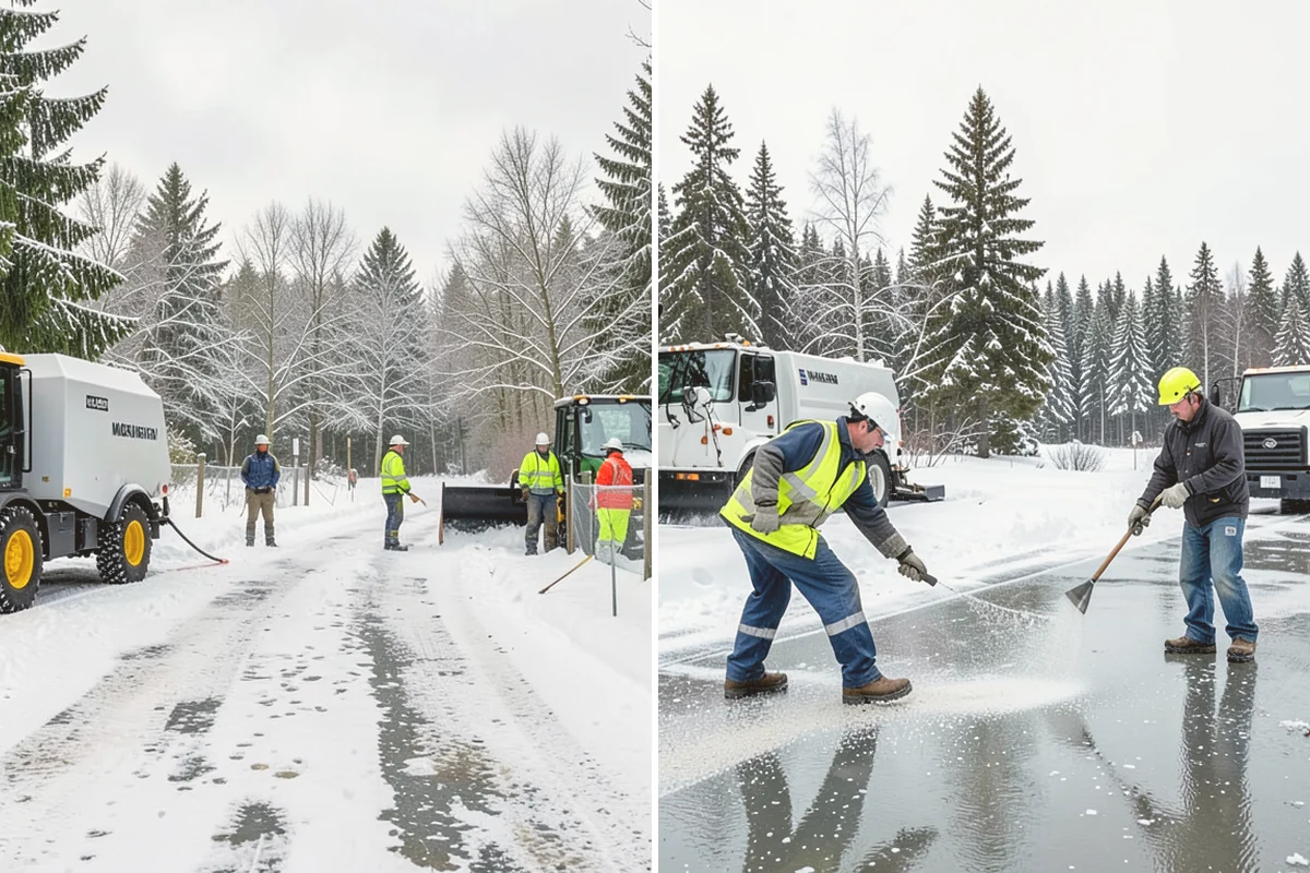 Asphalt Driveway Snow Removal in Langley, Island County, WA - We clear snow down to the asphalt