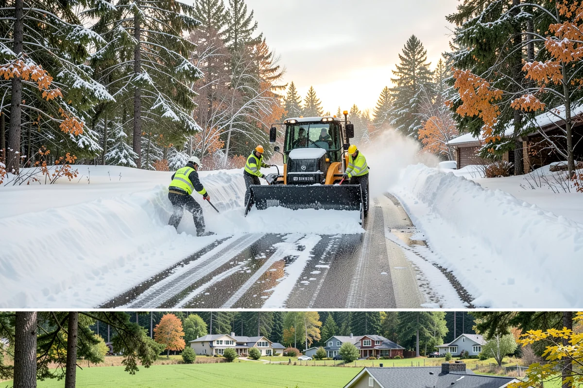 Asphalt Driveway Snow Removal in Lyman, Skagit County, WA - Asphalt driveway service is most needed during the icy nights of midwinter.