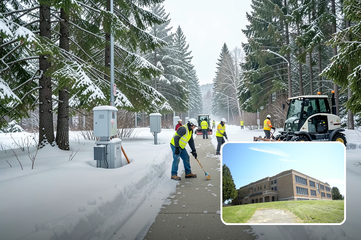 Asphalt Driveway Snow Removal in Maple Valley, King County, WA - Clears fully to the asphalt surface