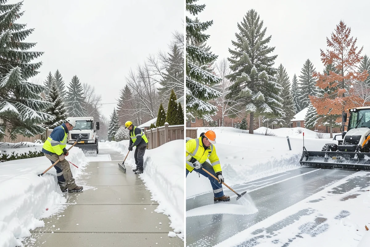 Asphalt Driveway Snow Removal in Mill Creek, Snohomish County, WA - We clear snow down to the asphalt