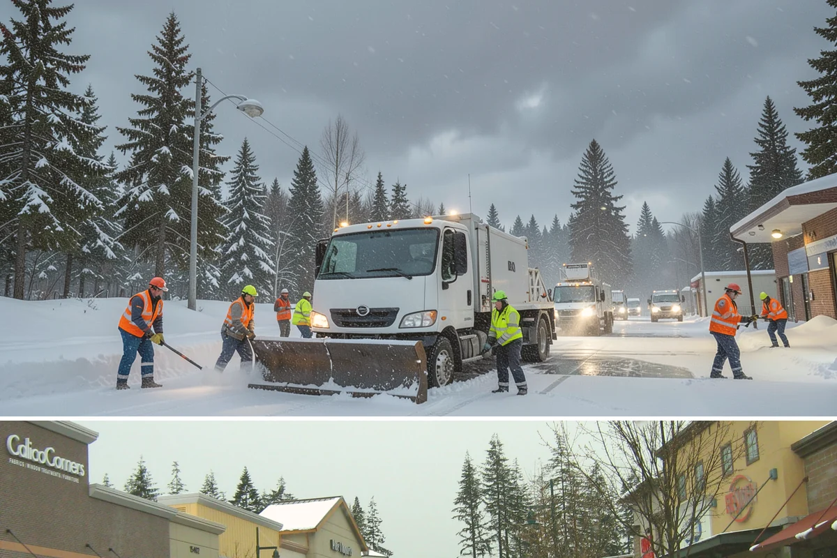 Asphalt Driveway Snow Removal in Mill Creek, Snohomish County, WA - Asphalt driveway service is most needed during the icy nights of midwinter.