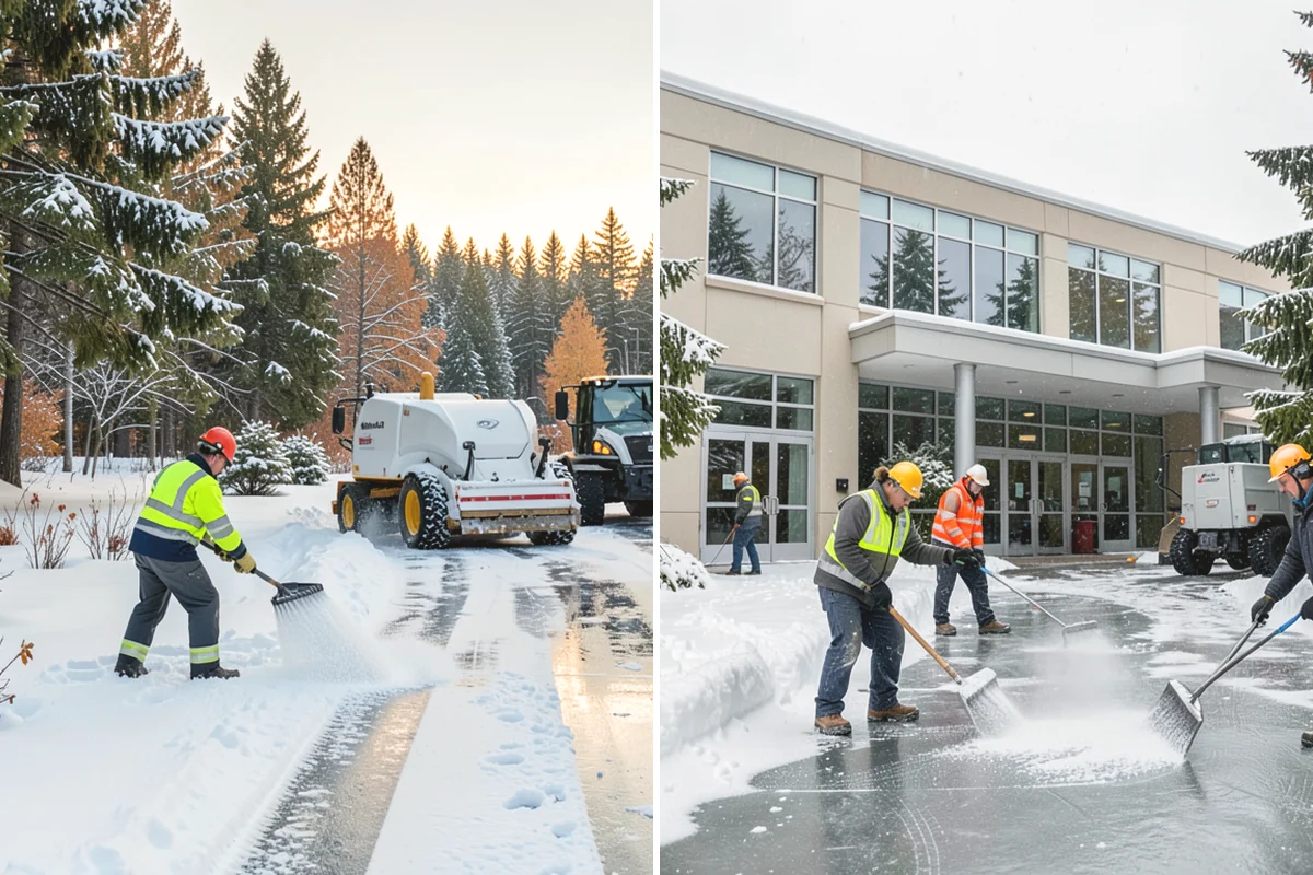Asphalt Driveway Snow Removal in North Bend, King County, WA - We clear snow down to the asphalt