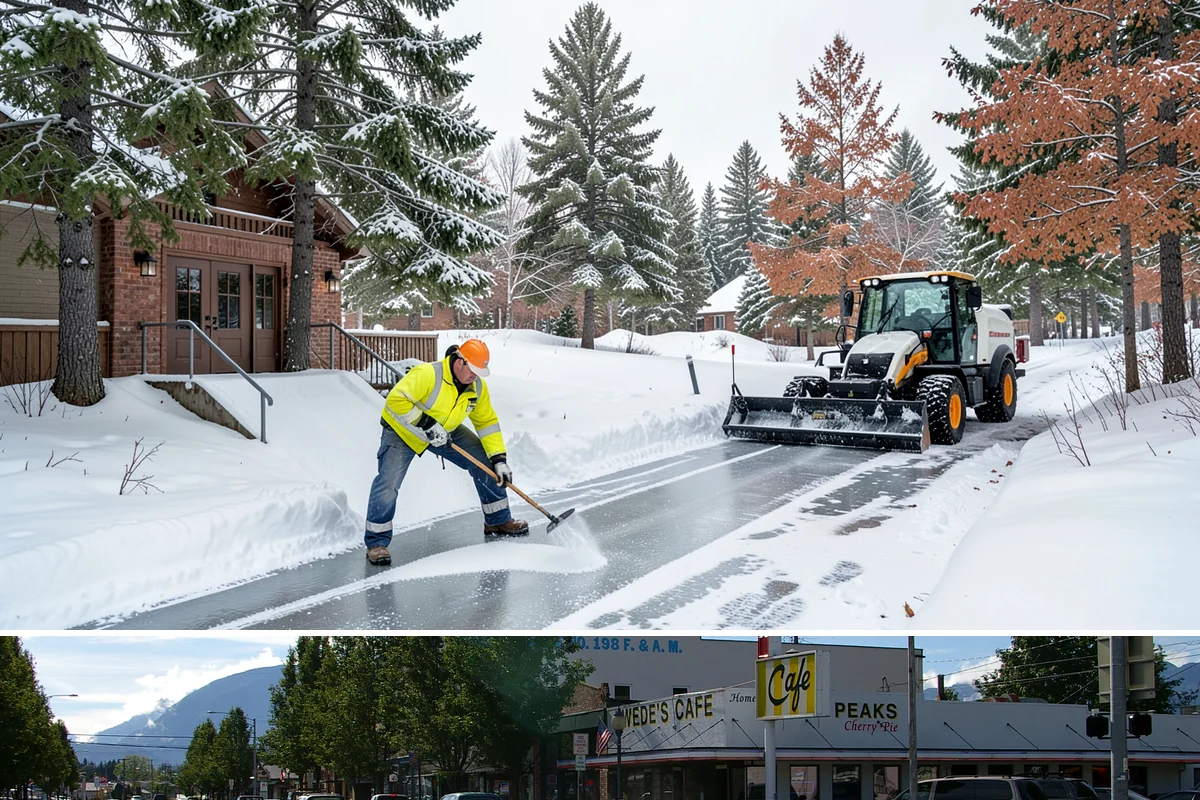 Asphalt Driveway Snow Removal in North Bend, King County, WA - Asphalt driveway service is most needed during the icy nights of midwinter.
