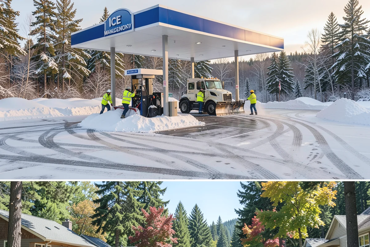 Asphalt Driveway Snow Removal in Orting, Pierce County, WA - Asphalt driveway service is most needed during the icy nights of midwinter.