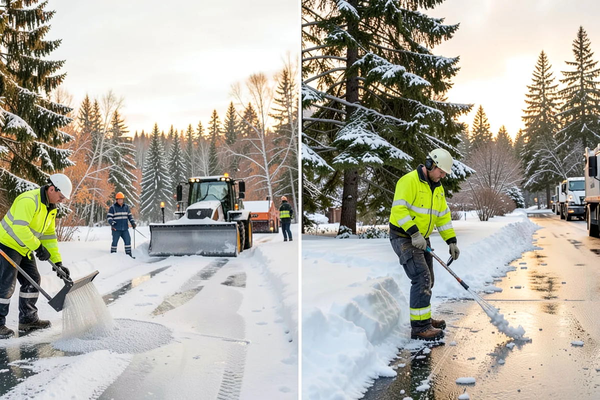 Asphalt Driveway Snow Removal in Pacific, King County, WA - We clear snow down to the asphalt
