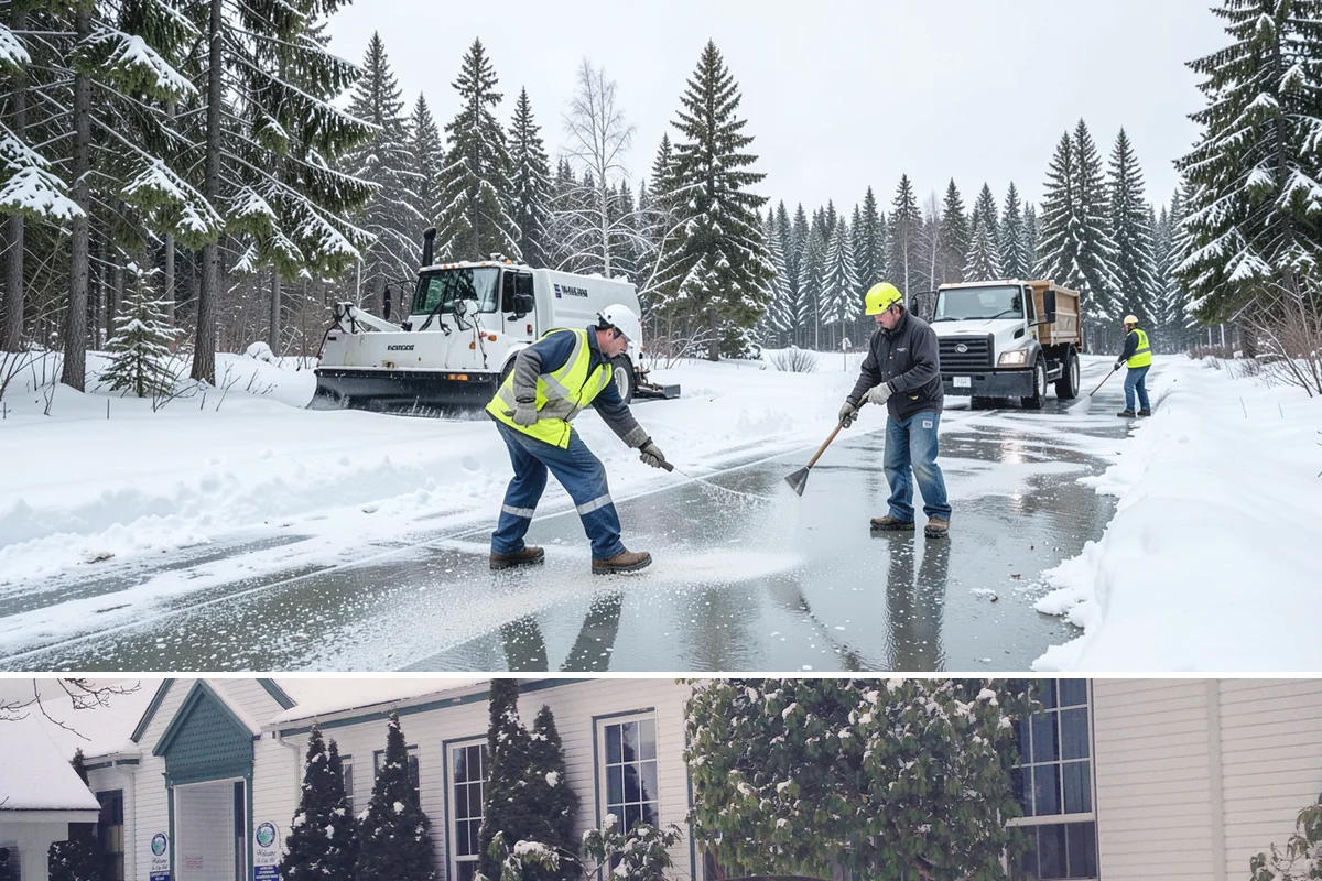 Asphalt Driveway Snow Removal in Pacific, King County, WA - Asphalt driveway service is most needed during the icy nights of midwinter.