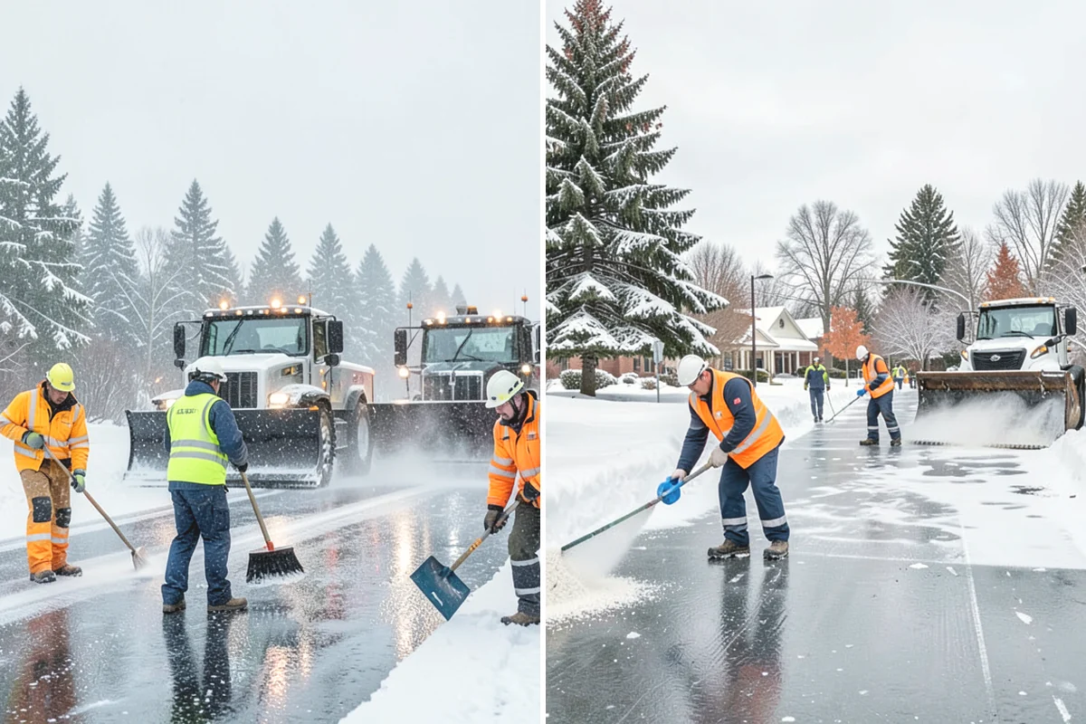 Asphalt Driveway Snow Removal in Ruston, Pierce County, WA - We clear snow down to the asphalt