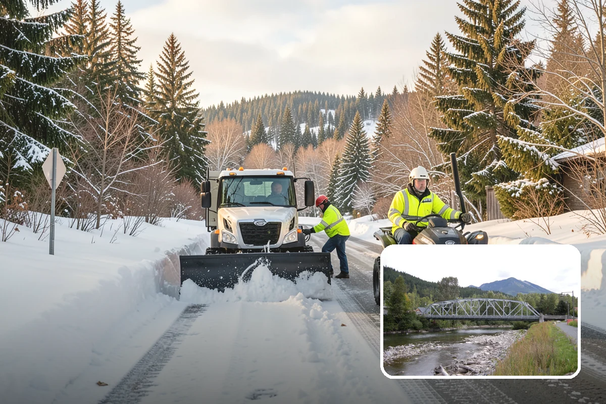 Asphalt Driveway Snow Removal in Skykomish, King County, WA - Clears fully to the asphalt surface