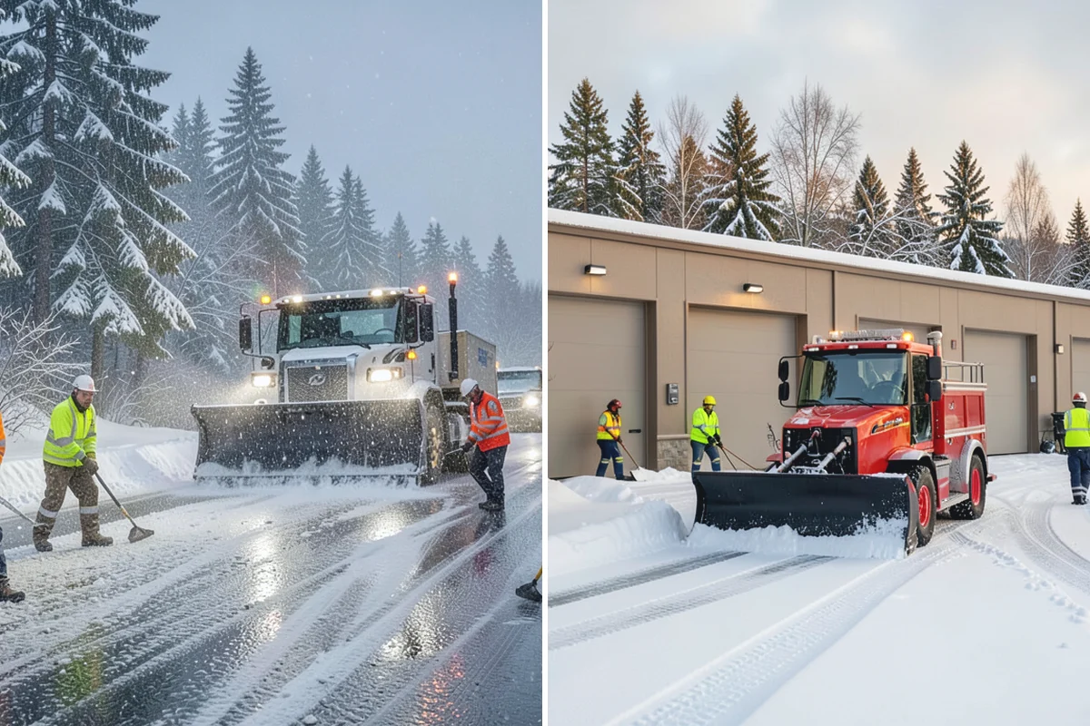 Asphalt Driveway Snow Removal in South Prairie, Pierce County, WA - We clear snow down to the asphalt