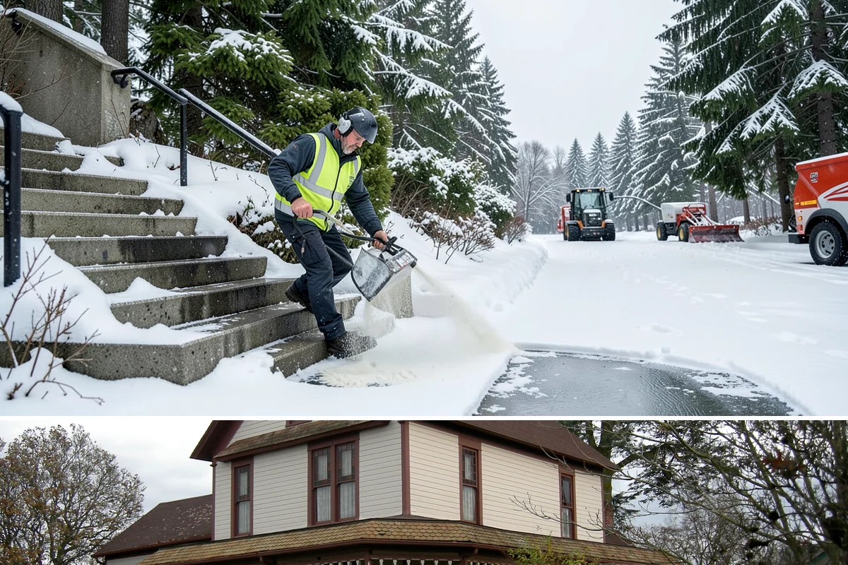 Asphalt Driveway Snow Removal in Sumner, Pierce County, WA - Asphalt driveway service is most needed during the icy nights of midwinter.