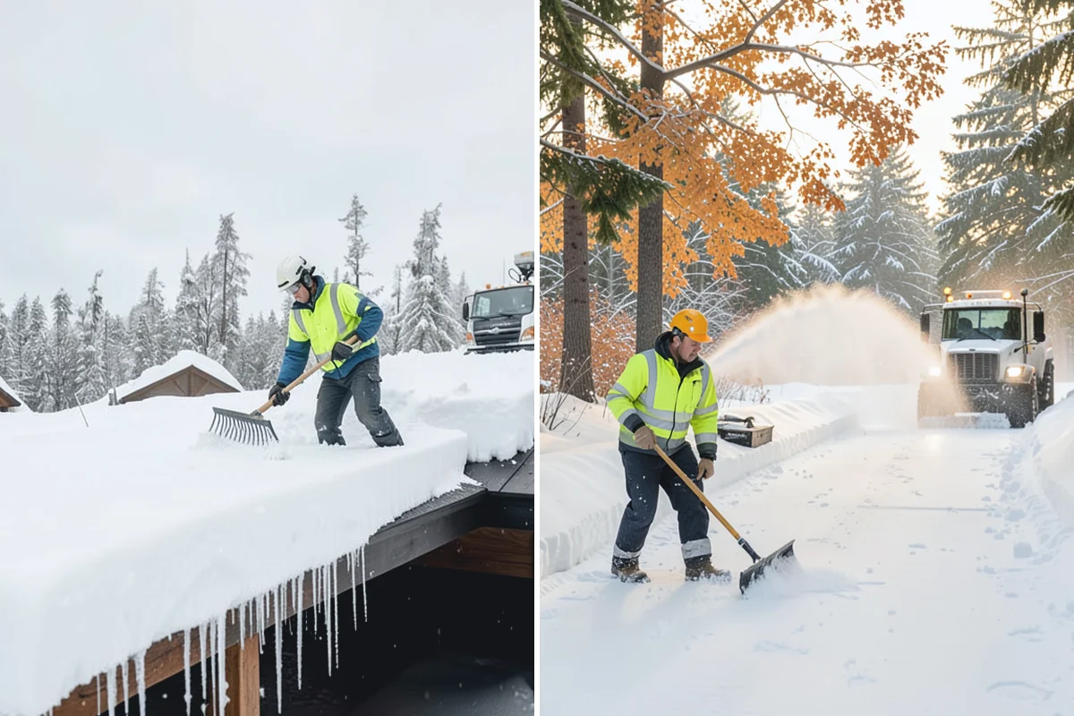 Asphalt Driveway Snow Removal in Wilkeson, Pierce County, WA - We clear snow down to the asphalt