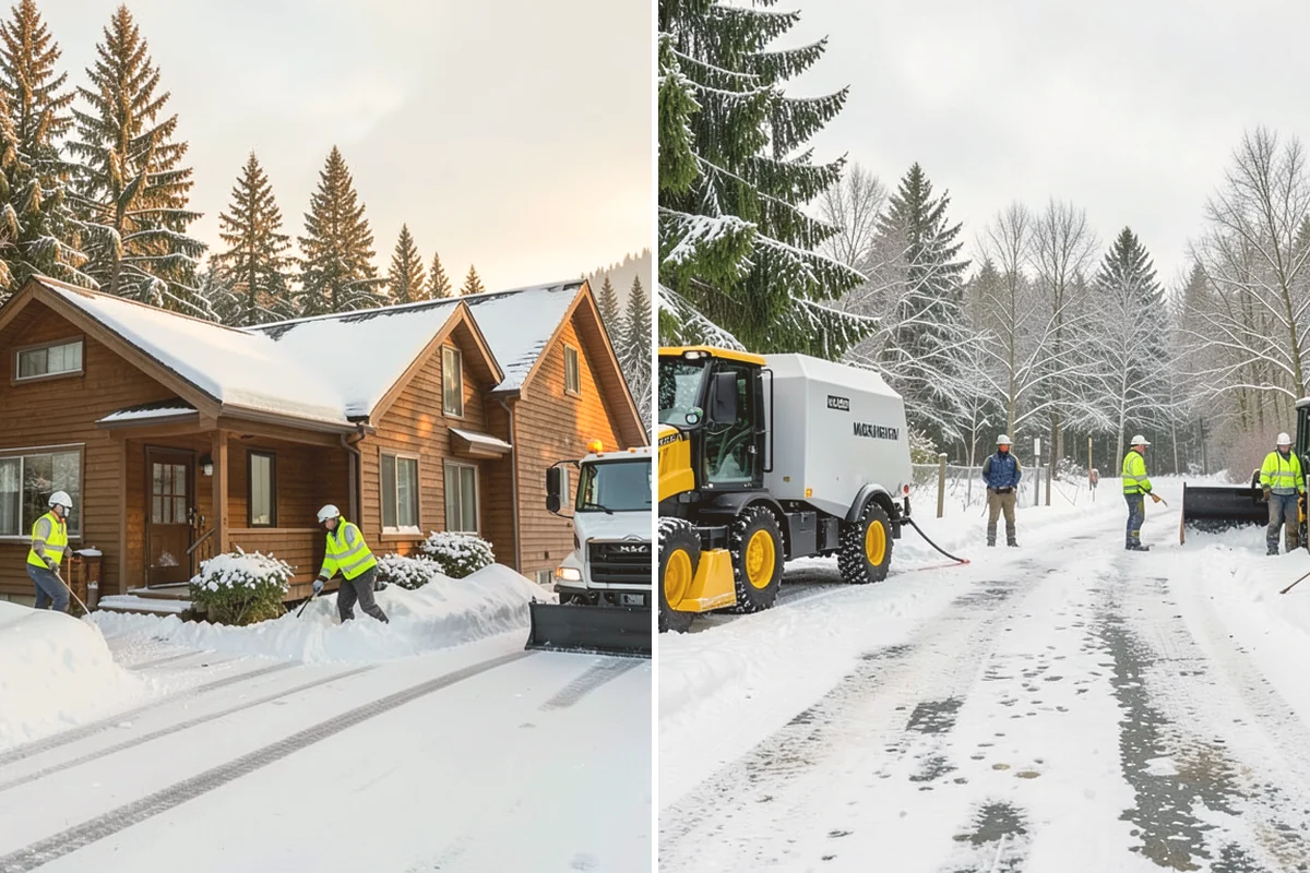 Assisted Living Snow Removal in Bothell, King County, WA - Map resident paths, entries, ramps, and vehicle routes
