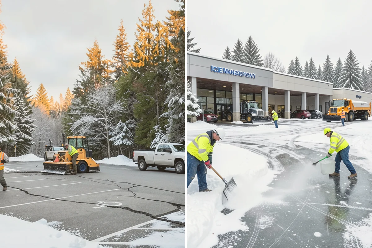 Assisted Living Snow Removal in Brier, Snohomish County, WA - Map resident paths, entries, ramps, and vehicle routes