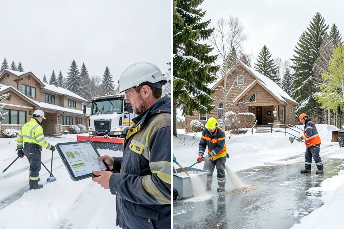 Assisted Living Snow Removal in DuPont, Pierce County, WA - Map resident paths, entries, ramps, and vehicle routes