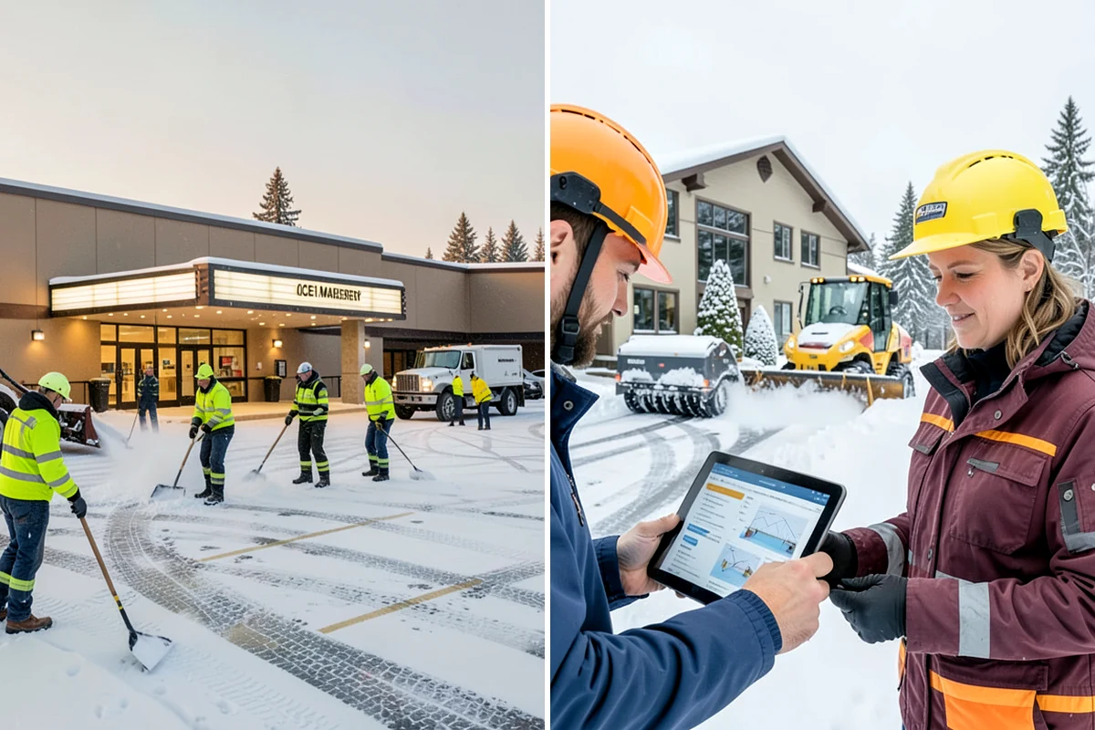 Assisted Living Snow Removal in Enumclaw, King County, WA - Map resident paths, entries, ramps, and vehicle routes
