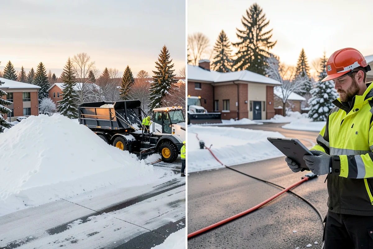 Assisted Living Snow Removal in Everett, Snohomish County, WA - Map resident paths, entries, ramps, and vehicle routes