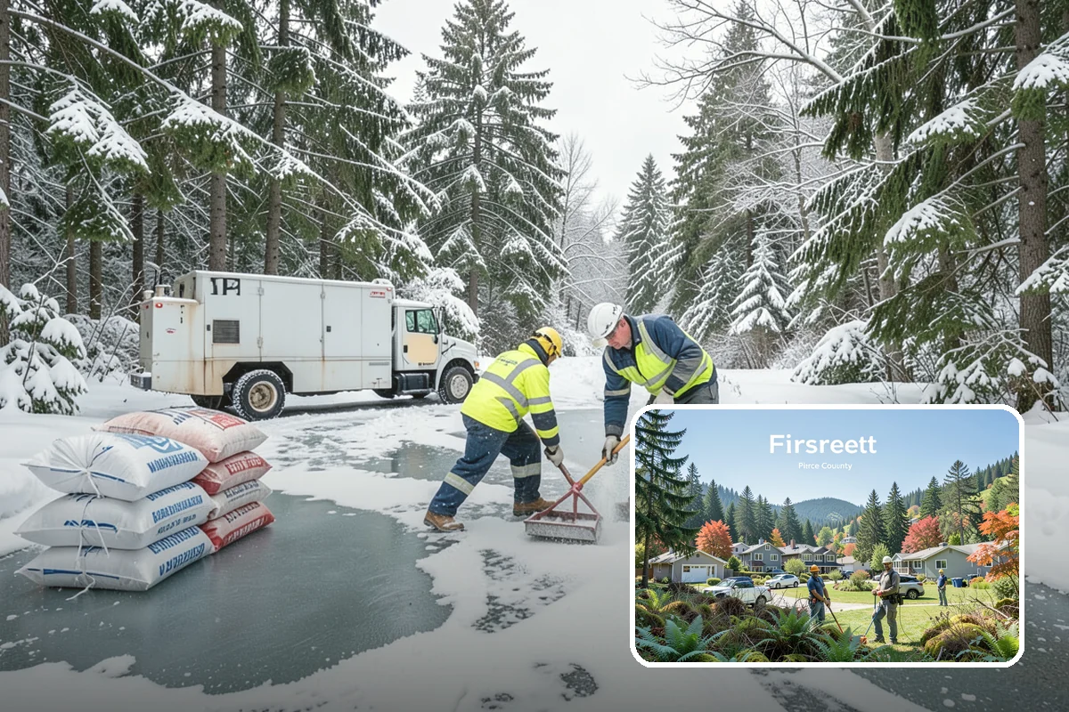 Assisted Living Snow Removal in Fircrest, Pierce County, WA - Safe surfaces for residents and staff