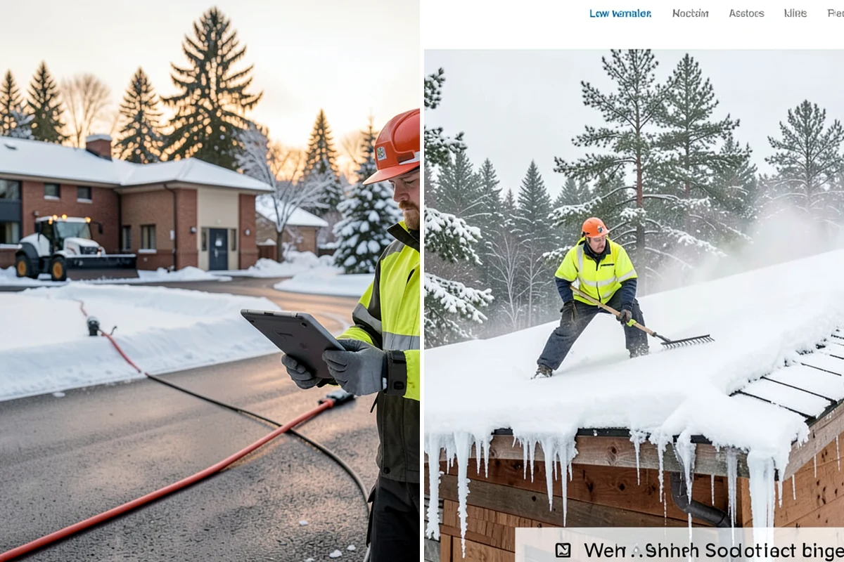 Assisted Living Snow Removal in Hunts Point, King County, WA - Map resident paths, entries, ramps, and vehicle routes