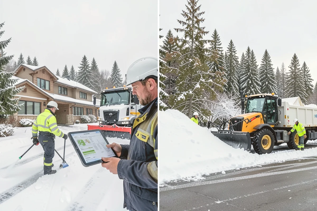 Assisted Living Snow Removal in Langley, Island County, WA - Map resident paths, entries, ramps, and vehicle routes