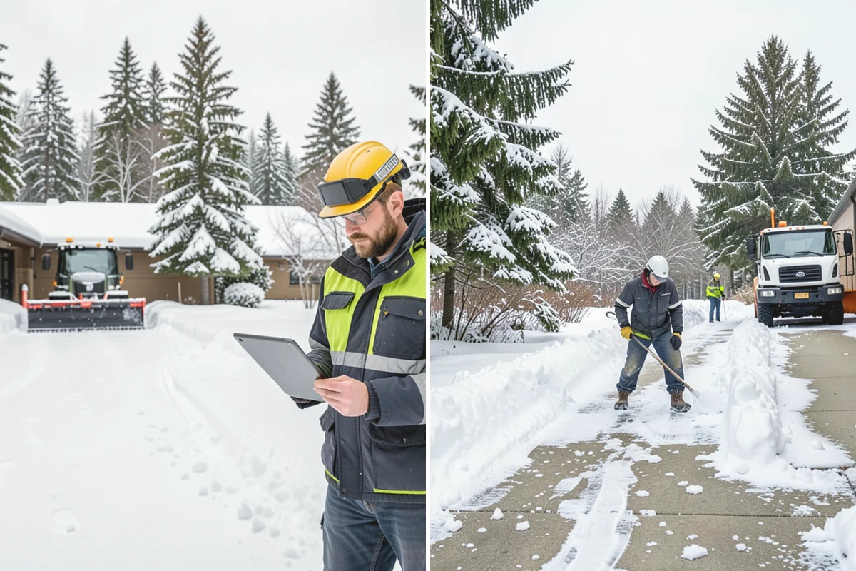 Assisted Living Snow Removal in Mountlake Terrace, Snohomish County, WA - Map resident paths, entries, ramps, and vehicle routes