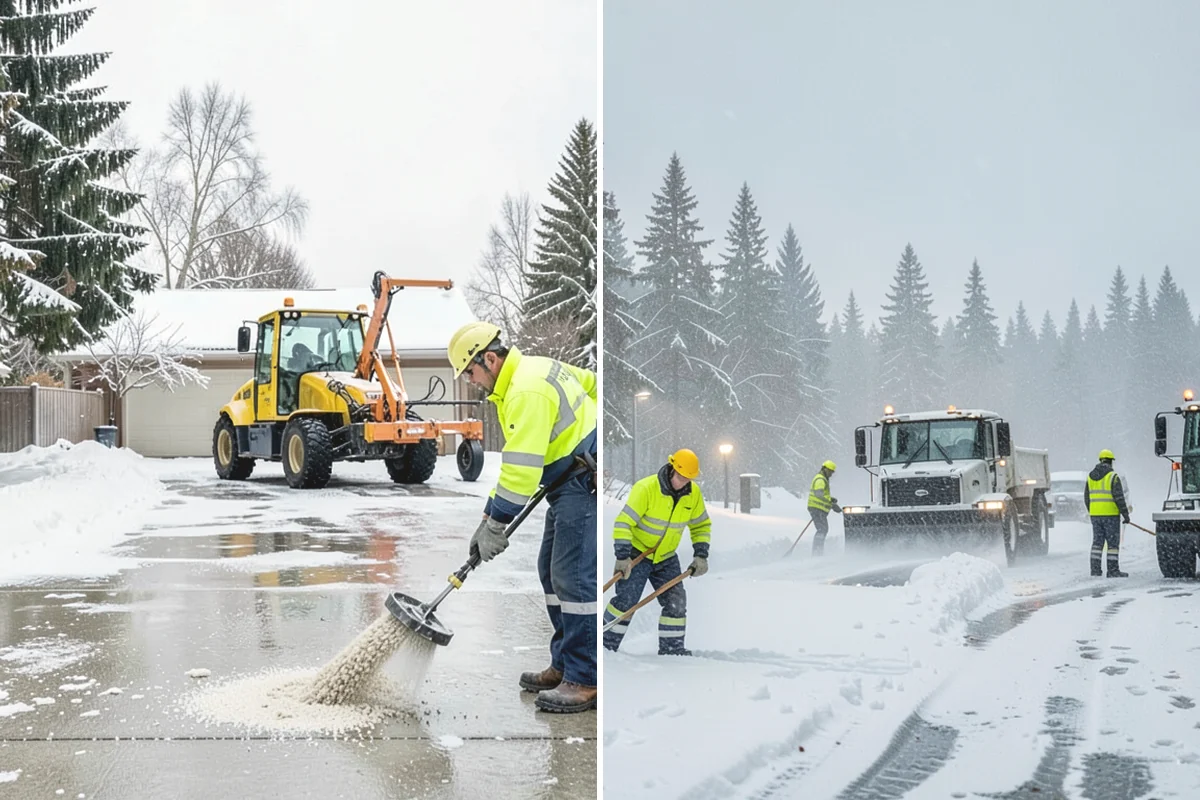 Assisted Living Snow Removal in Oak Harbor, Island County, WA - Map resident paths, entries, ramps, and vehicle routes