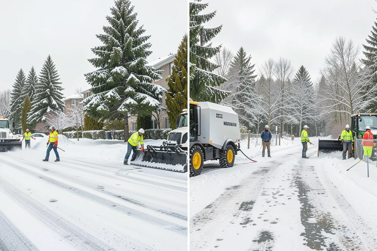 Assisted Living Snow Removal in Ruston, Pierce County, WA - Map resident paths, entries, ramps, and vehicle routes